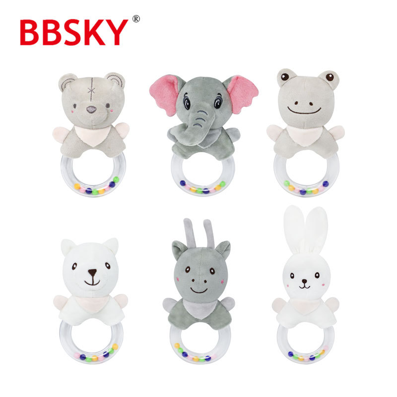 Juguetes para bebés de comercio exterior 0 - 1 años pueden roer bebés tranquilizadores campana de mano campana de mano campana de cama fábrica en stock