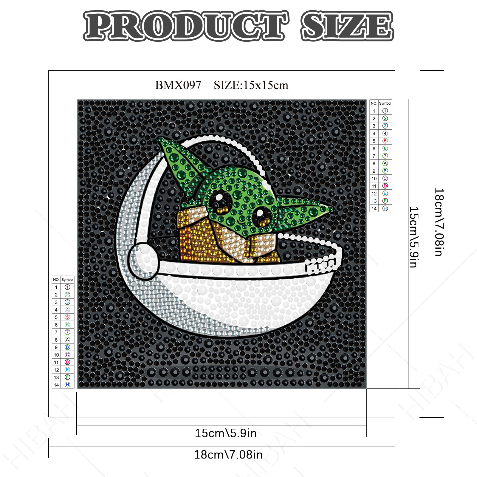 Taller artesanal pintura de diamantes marca DIY tamaño de diamantes Star Wars regalo para niños Yoda bebé lleno de diamantes brillante pintura de diamantes