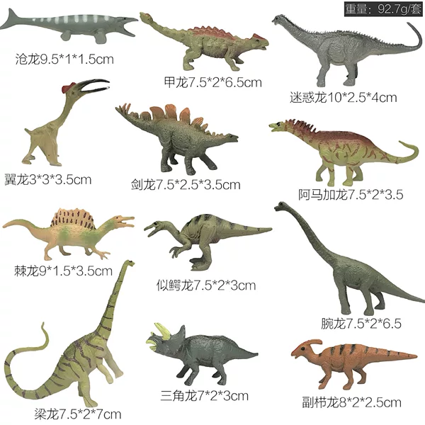 Cross-Border Hot Selling New Jurassic Dinosaur Solid Dinosaur Toys Simulation Dinosaur Model Children's Toys Wholesale