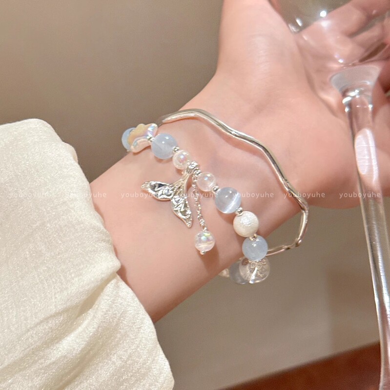 Gifts from the Sea~Fish Tail Star Beaded Bracelet for Women, Niche Design, Stackable Shell Bracelet, High Aesthetic Value Jewelry Gifts from the Sea~Fish Tail Star Beaded Bracelet for Women, Niche Design, Stackable Shell Bracelet, High Aesthetic Value Jewelry