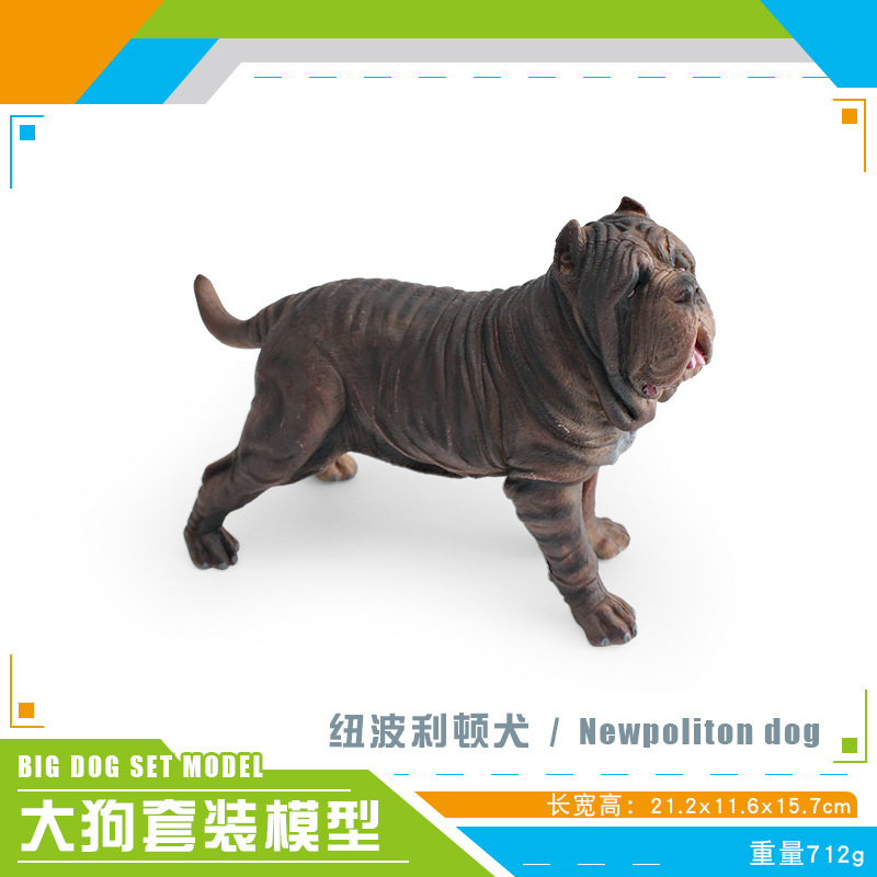 Exportación transfronteriza de simulación de perros de mascota modelo de perro de madera sólida grande Dobin Dorado Mesa Juguetes de decoración estática