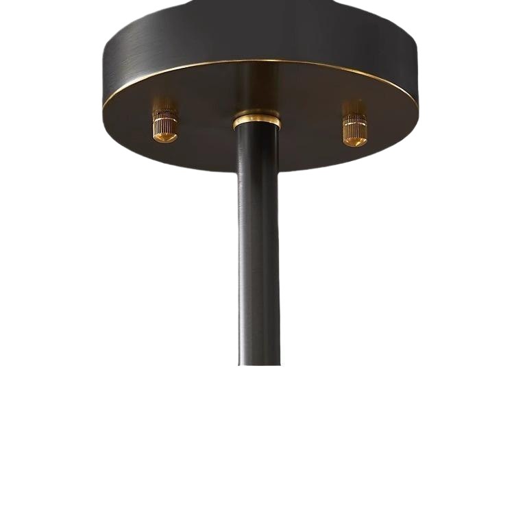 Luz lujosa lámpara de la sala de estar oro negro todo cobre atmósfera lámpara molecular moderna simple dormitorio comedor lámpara de cristal lámparas Zhongshan