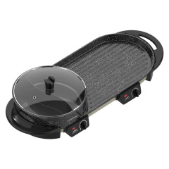 利仁多功能料理鍋電烤鍋網紅多用涮火鍋燒烤一體鍋家用韓式烤肉機