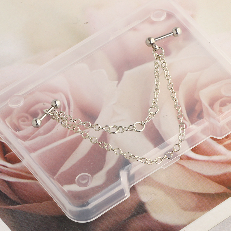 Labret piercing jewelry detail image