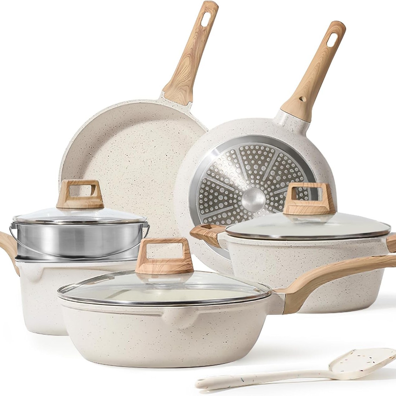 Ventas transfronterizas en caliente antiadherente cocina de arroz de arroz conjunto de piedra de leche casera cocina de gas horno electromagnético universal