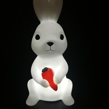 塑胶兔子小夜灯 PVC搪胶材质 耐摔可DIY上色 无线 便携式小夜灯罩