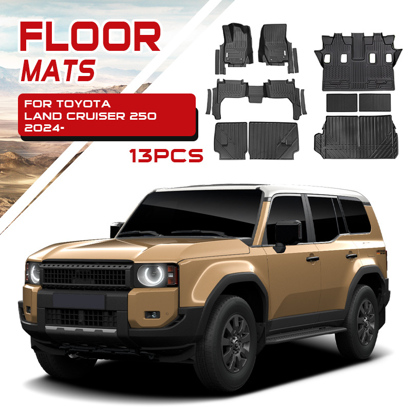 Adecuado para el tapete de la caja de cola Toyota Prado especial tapete impermeable TPE Prado LC250 Car Trunk Mat