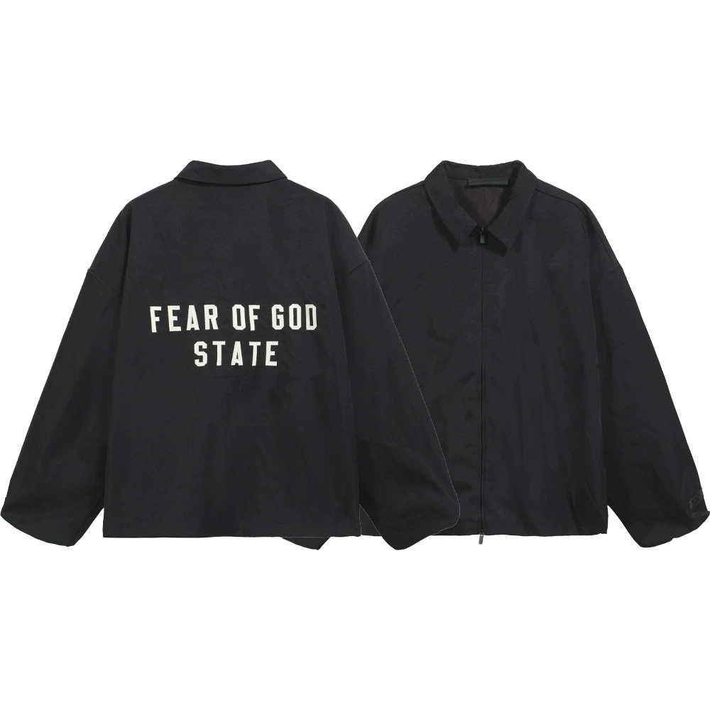 24FW new FOG Essentials letters, cloth, embroidered lapel single -breasted lapel jacket tide