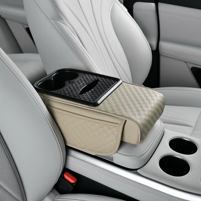 Multifunctional Car Armrest Box Pad Armrest box pad - milky-white