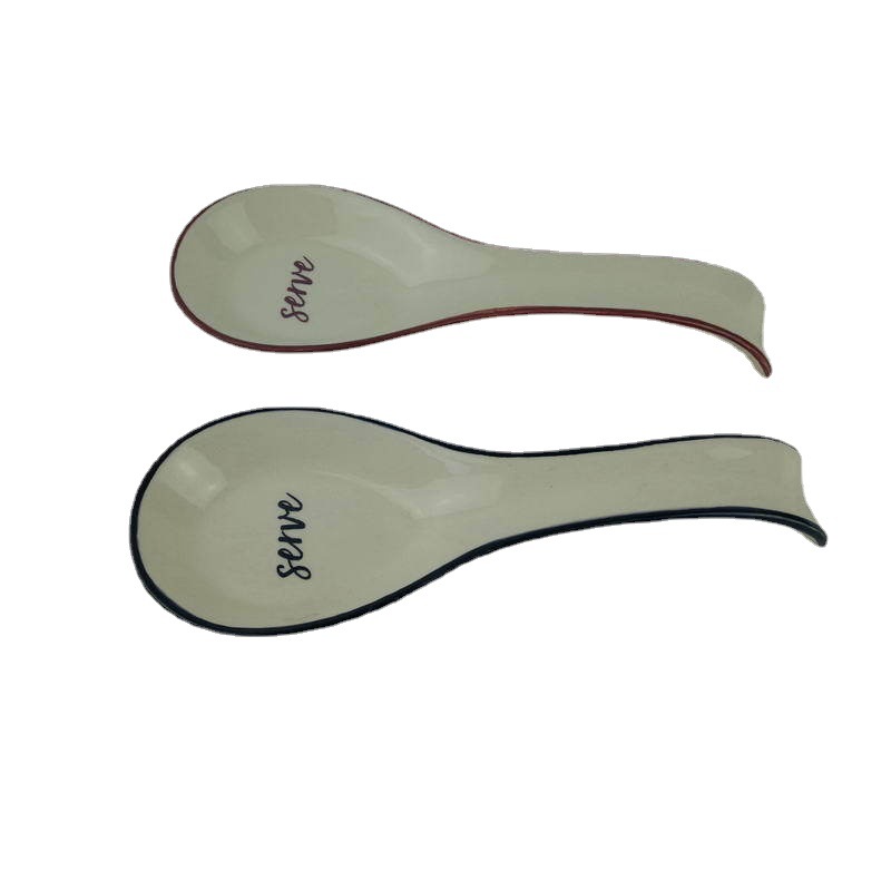 Soporte de cuchara de cerámica de Amazon Soporte de cuchara con forma de animal Exportación de cuchara Soporte de cuchara de Navidad Soporte de cuchara de nube blanca