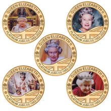 英国女王伊丽莎白纪念币 压铸金属币 金属徽章 礼品收藏