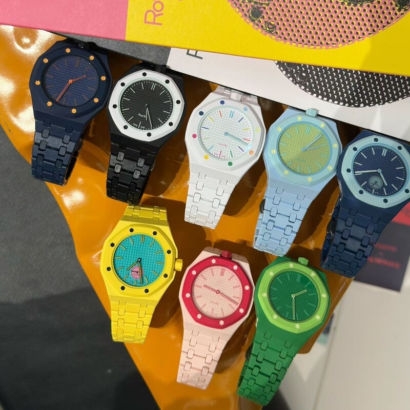 Royal Oak AP x Swatch ceramic silicone strap candy-colored octagonal dopamine watch mechanical ceramic Royal Oak AP x Swatch ceramic silicone strap candy-colored octagonal dopamine watch mechanical ceramic