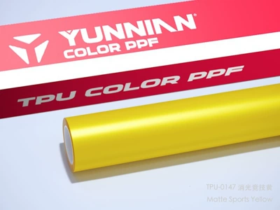 Auto Color Change Film: color PPF, direct from the factory, wholesale - tpu-matte-competition-yellow-dry-and-wet-dual-application-15215m