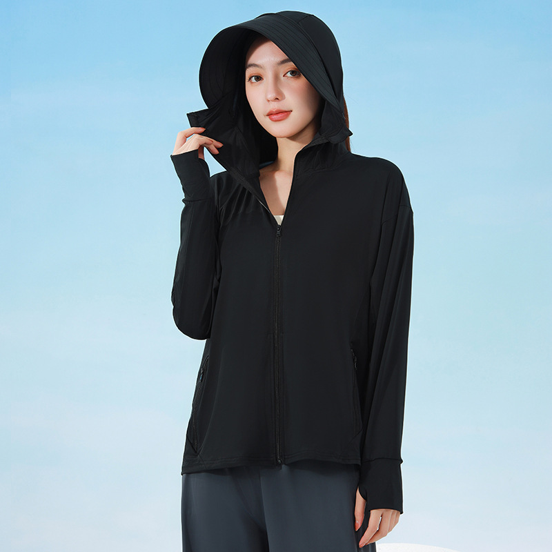 Moxun ロマンチックな日焼け止め服女性 2025 新しい夏のアイスシルクカーディガン軽量通気性抗 UV 日焼け止め服女性|undefined