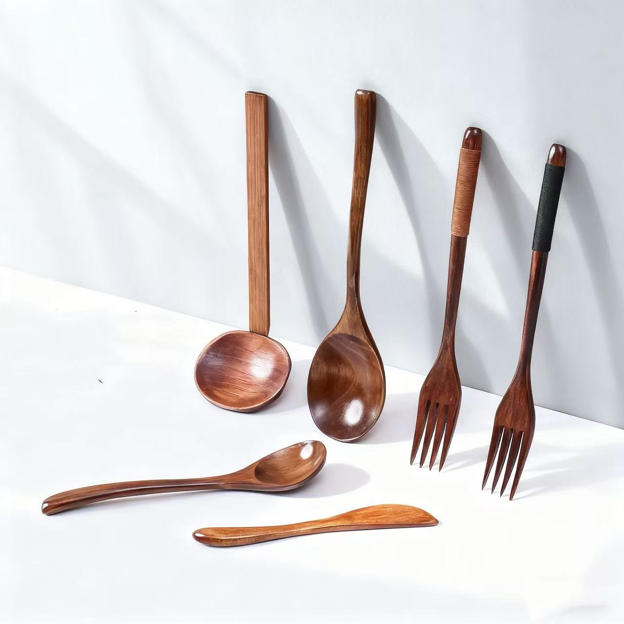 (Wholesale), spoon, retro wooden mixing stick, tableware