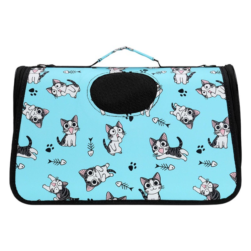 Сумка с мультяшным котом, сумка для домашних животных в виде космической капсулы, набор из трех предметов, через плечо, уличный рюкзак, складная портативная сумка для собак оптом