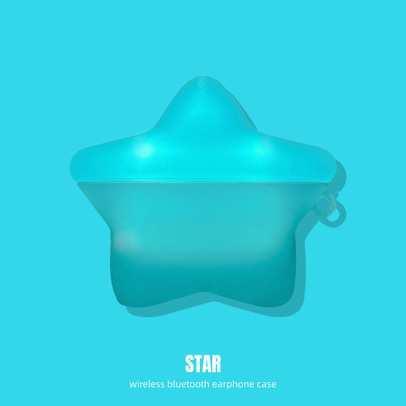 Transparent Five-Pointed Star Suitable for Apple Airpods4 Protective Cover Pro3 Second Generation 2 Third Generation Bluetooth Headphone Shell Fourth Generation Transparent Five-Pointed Star Suitable for Apple Airpods4 Protective Cover Pro3 Second Generation 2 Third Generation Bluetooth Headphone Shell Fourth Generation