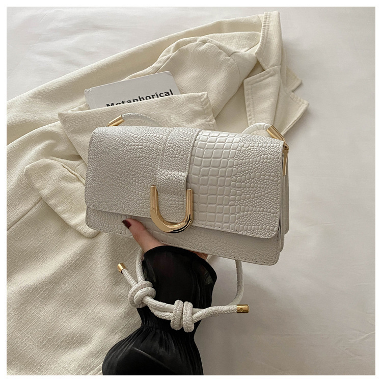 Pop Stone Pattern Casual 2024 color retro nuevo estilo de moda extranjero hombro bajo la axila bolsa pequeña para mujeres