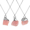 Multicoloured organic pendant, crystal necklace, natural ore, suitable for import