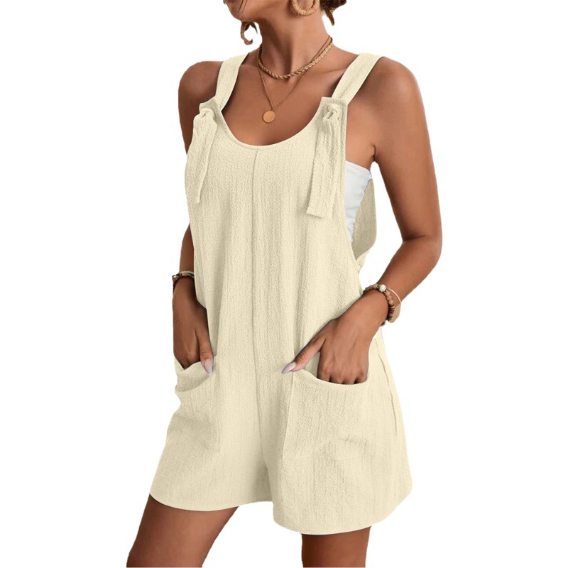 2024 europeo y americano Amazon transfronterizo ropa de mujer verano nueva moda casual tirantes pantalones cortos mono suspender pantalones para mujeres