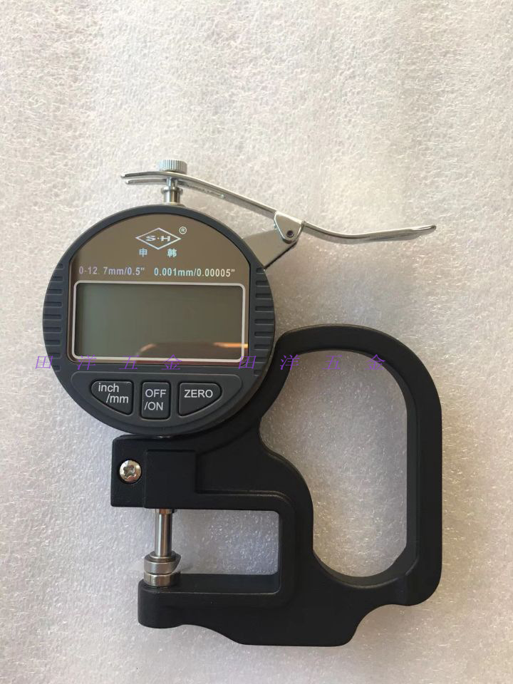 上海申韩数显测厚规0-12.7/25.4电子管厚规百分千分测微规