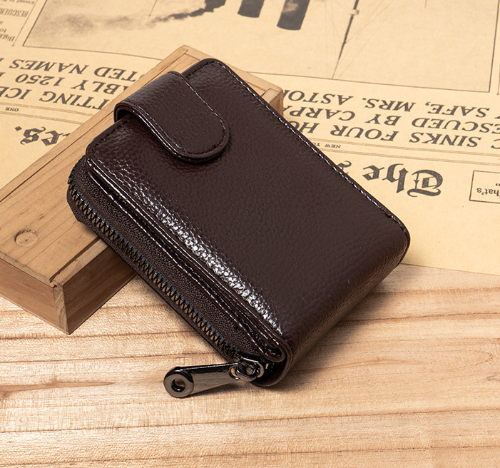 Celebridad de Internet nuevo titular de la tarjeta de los hombres Licencia de Conducir estuche de cuero titular de la tarjeta multifuncional Licencia de Conducir bolsa integrada Tarjeta de gran capacidad