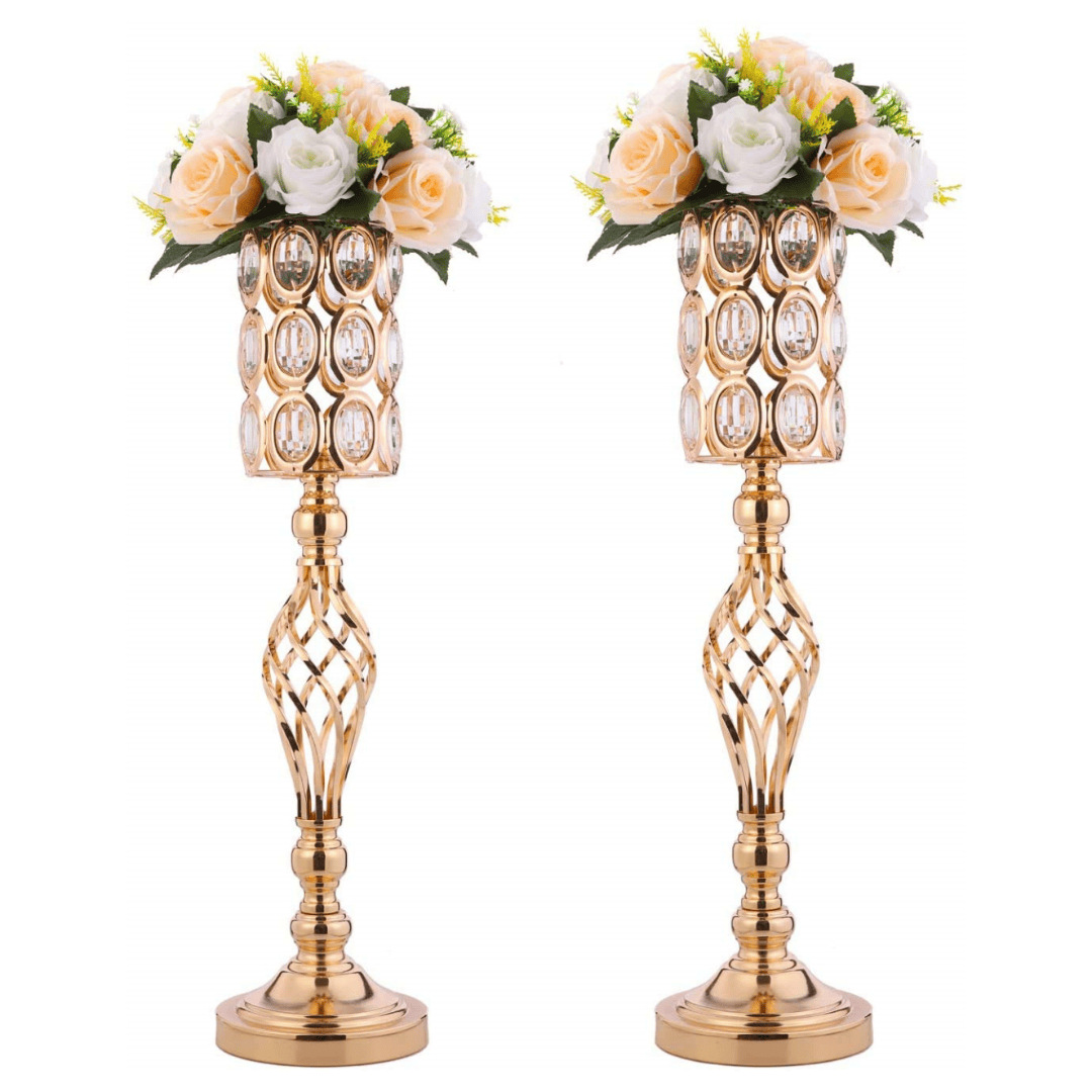 Nuevo metal de hierro forjado estilo europeo candelabros de cristal candelabros de torsión decoración de la mesa de comedor del hotel para decoración de boda para el hogar