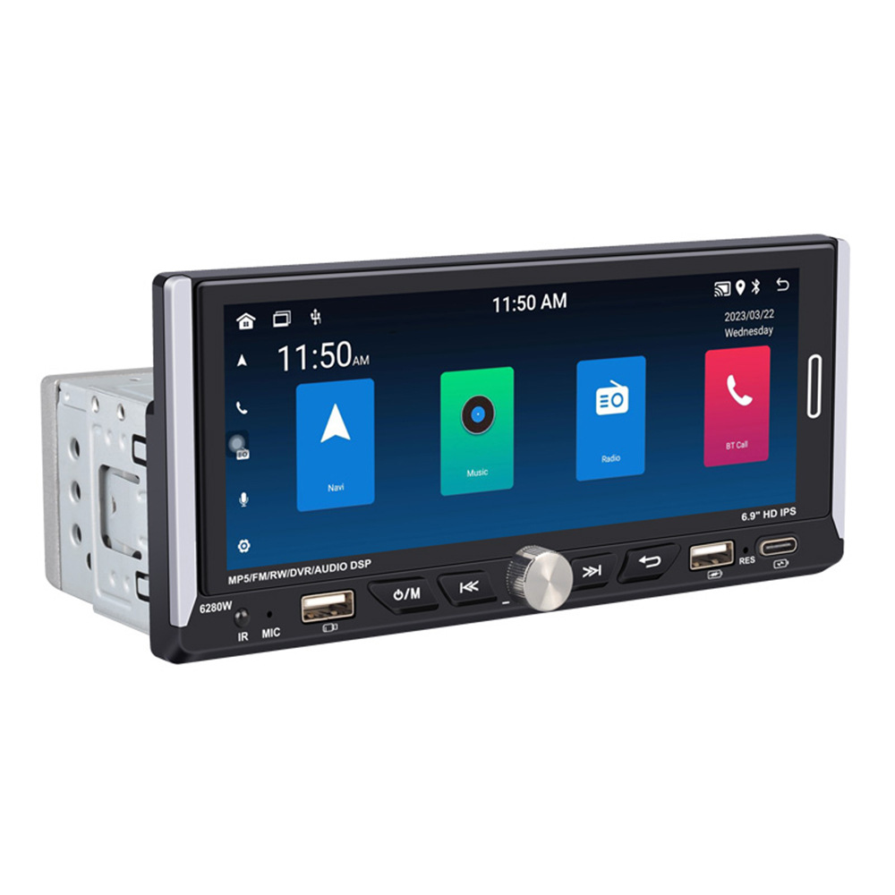 6.9inch Wireless Carplay Single-Core Ips Touch Screen Car Bluetooth Mp5 Player Dual USB Fast Charging 12V