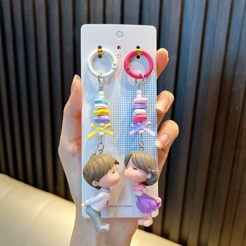 커플인형 펜던트-화이트 로즈