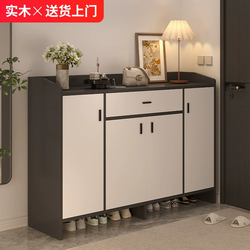 Шкафы для обуви из массива дерева для домашнего использования 2025 новый шкаф для хранения на входе в дверь