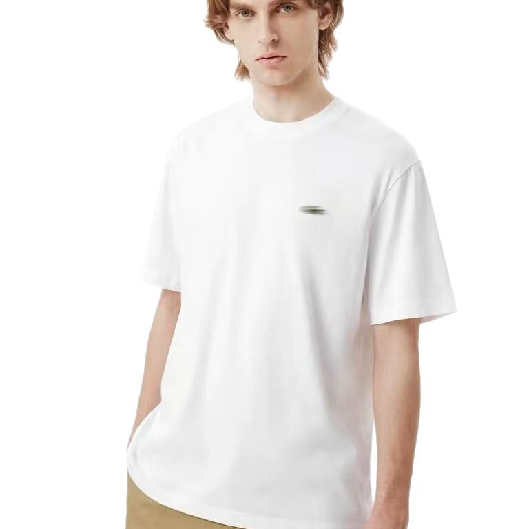 Cross-Border Lac Celebrity Style Fish Casual Classic Basic 7-Color Casual Comfortable Short-Sleeve T-Shirt