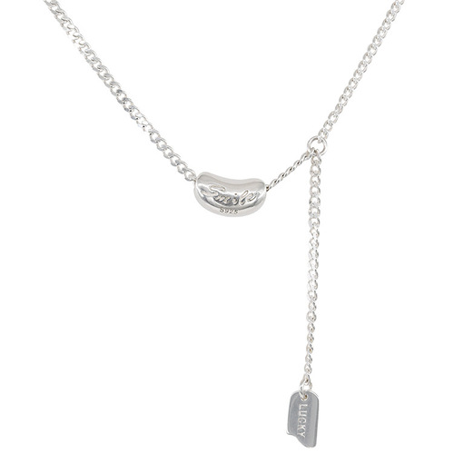 S925 Silver Flower Necklace for Women, Simple and Everyday, Versatile, Exquisite, Cross-Hole Small Flower Clasp Necklace, Sweet and Cool Style Jewelry