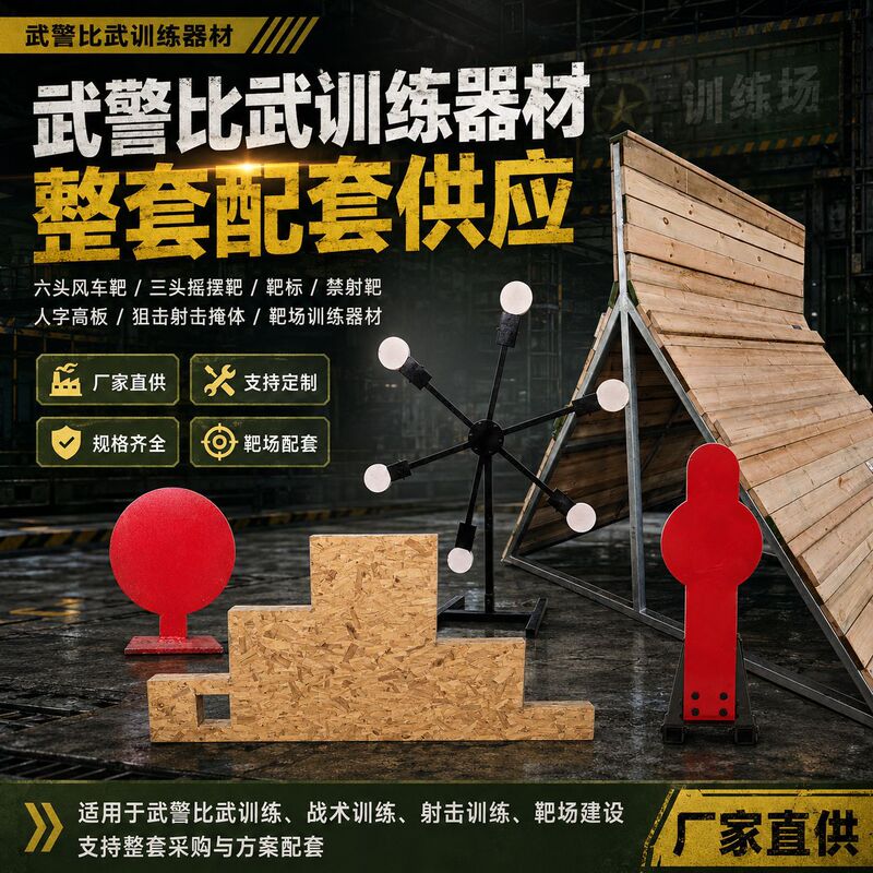 The Same Model Used in Competitions Is Also Available: Six-Head Windmill Targets, Three-Head Swing Targets, and High-Board Shield Targets