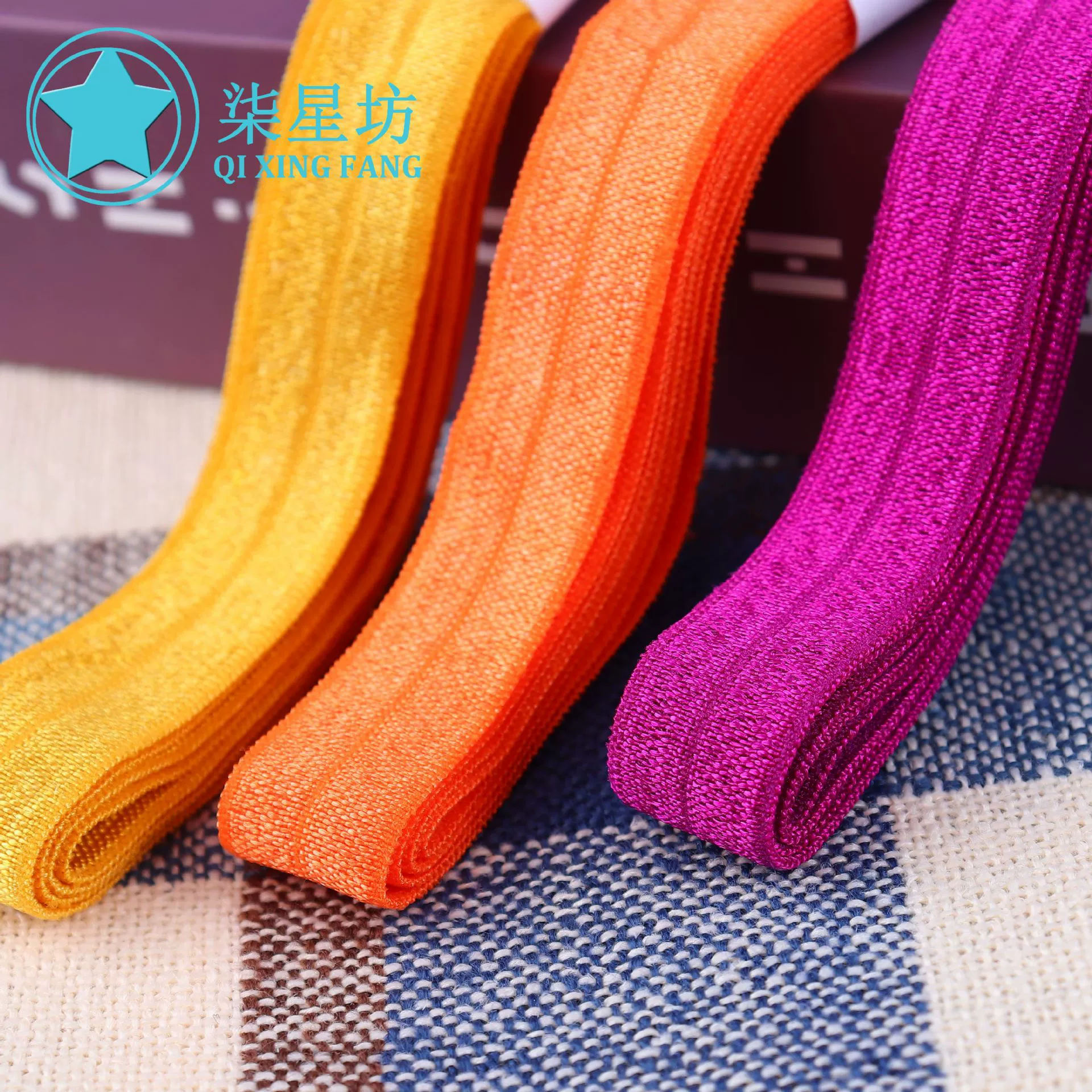 Аксессуары для ювелирной одежды 1.5CM2.0CM эластичный глянцевые обшитые ободки с головным канатом для волос эластичный ремень 96 цветной спот