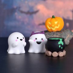 国境を越えたハロウィン魔術師帽子ゴーストシリーズマイクロランドスケープガーデニング樹脂製小物パンプキンゴーストハロウィンアクセサリー