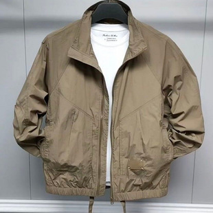 Hong Kong Style Tooling Simple Jacket Spring and Autumn New Men's Laptop Collar Casual Thin All-match Jacket