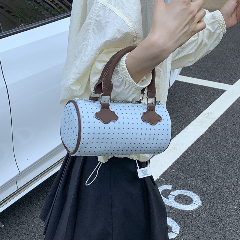 高级感简约包包女欧美复古波士顿枕头包休闲手提斜挎女包跨境外贸|undefined