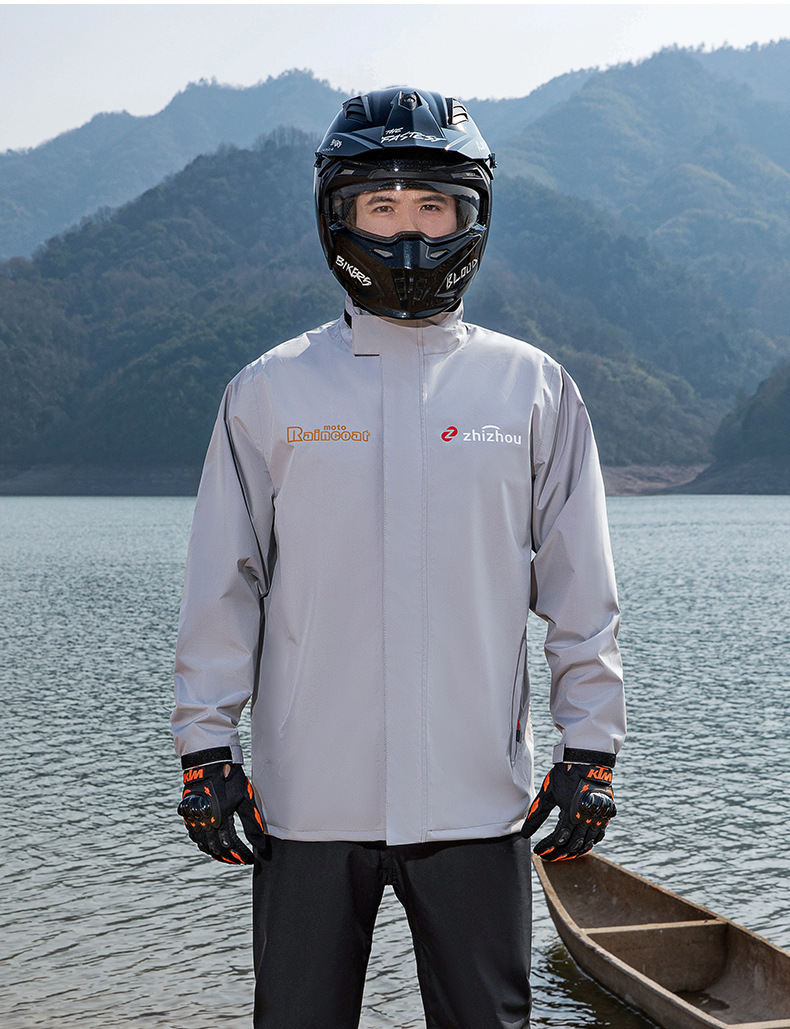 Regenjacke für Lieferfahrer, geteilte Fahrkleidung für Erwachsene, für Motorräder und Elektrofahrzeuge, Sturmsicher für Herren, ganzkörperschützend.