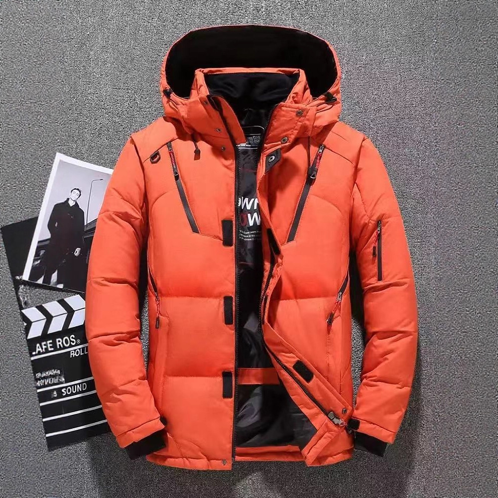 [Foreign Trade Cross-Border] down Jacket Men's Short Winter Casual Outdoor Thickened Hooded Winter Jacket Amazon