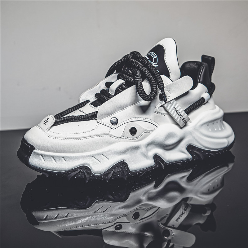 2024 transmisión en vivo nuevo estilo zapatos de papá zapatos de marca de moda zapatos de hombre de cuero casual ligero de lujo zapatos de hombre suela gruesa aumentó zapatos casuales Coreanos