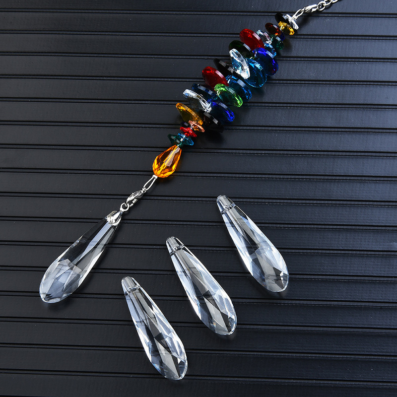 50mm long net type water drop DIY door curtain bead curtain beaded wedding lighting pendant crystal beads glass beads material