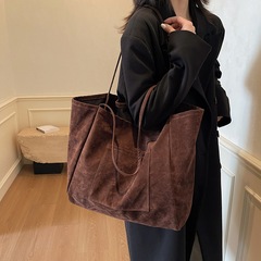 2025カジュアルタイプの大ショルダーバッグ女性日韓系シンプルな日常通勤シングルショルダーバッグ