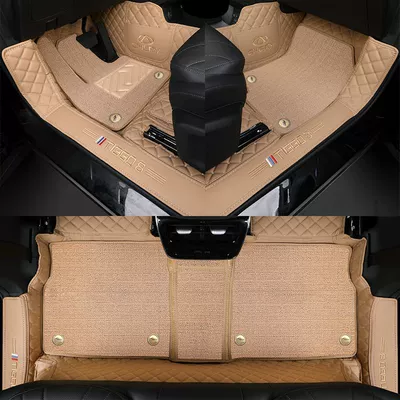 Suitable for Tiggo 8 Floor Mats, Compatible with 26 Models of Tiggo 8 Plus Car Floor Mats, Threshold Mat Accessories, Modified Version (Ayaqaltılar (Kovriklər)) - 26-models-of-tiggo-8-free-anti-kick-mat-double-layer-foot-mat-snowy-amber-brown