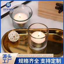 批发透明玻璃蜡烛杯空杯客厅装饰香薰瓶大豆蜡烛礼品杯子水晶烛台