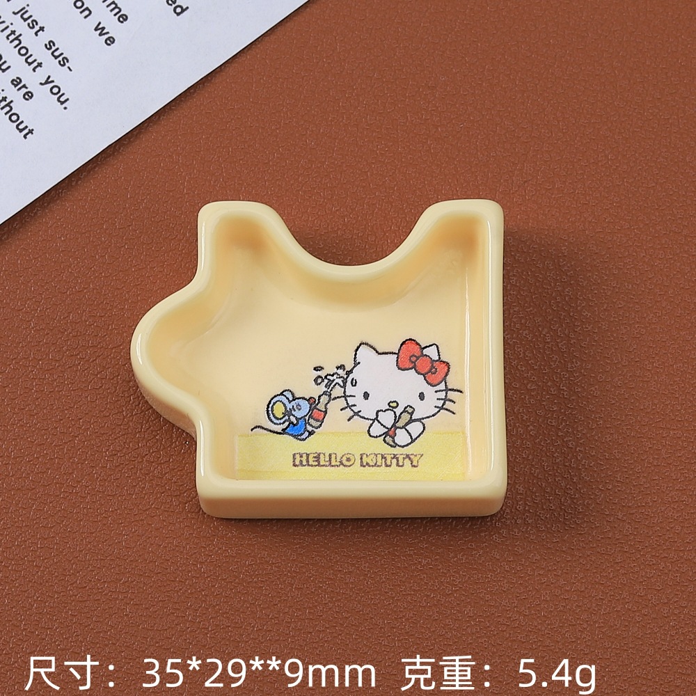 Kit de materiales DIY con diseño de gato y rompecabezas - Incluye plato, pegamento de crema, pinzas y accesorios de resina - Para manualidades