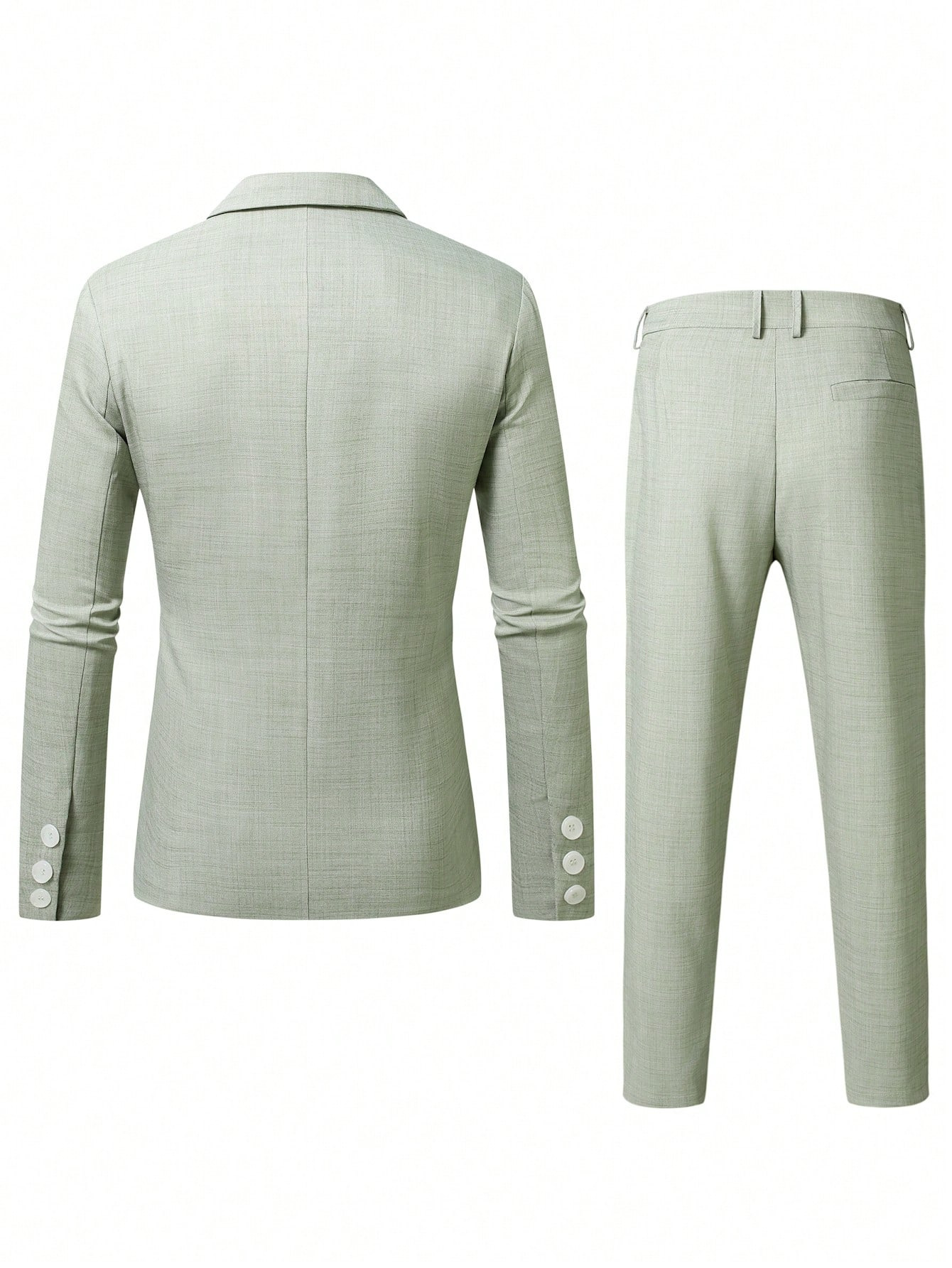 Men's Elegant Business Suit Solid Colour Banquet Formal Set_voghion.com