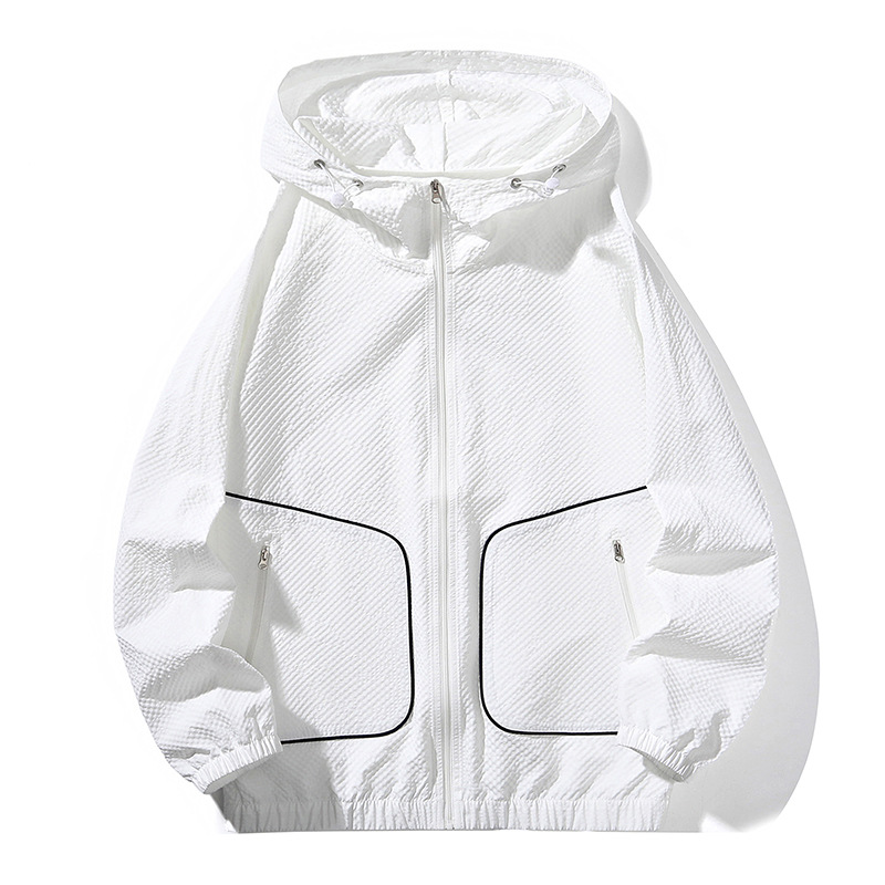 Camping de montaña al aire libre permeable hielo secado rápido ropa de protección solar mujer de verano suelta chaqueta deportiva masculina ultra delgada