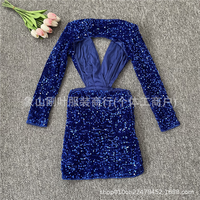 Comercio exterior SHEIN ropa de mujer miscelánea camiseta de chica caliente Shiny Top vestido sexy vestido suministro transfronterizo image 3