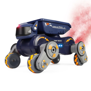 Cross-Border New 2.4g Spray Eight-Wheel Remote Control Car Light Robot Dog Stunt Car Drift Climbing Kidsren's Toy Car