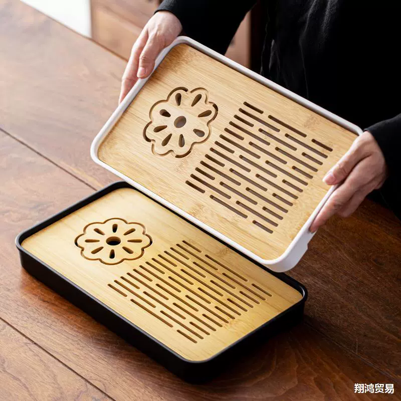 Маленькие чайные подносы для домашнего приготовления около небольших чайных столов меламиновые сухие пузырьки кунг-фу чайные наборы для хранения воды бамбуковые поддоны